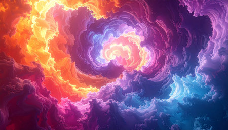 Abstract fractal. Fractal art background for creative design. Decoration for wallpaper, desktop, poster, cover booklet. Print for clothes, t-shirt. Creative illustration for designの素材