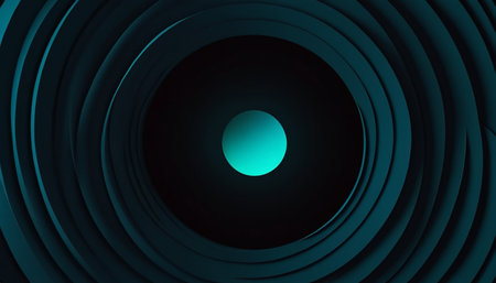 Abstract 3d rendering of tunnel with blue light. Futuristic background.の素材