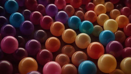 Colorful plastic balls background. Abstract colorful background. Close up.の素材