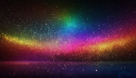 glitter vintage lights background. silver, blue and black. de-focusedの素材