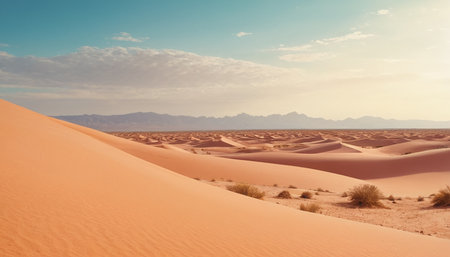 Sand dunes in the Sahara desert, Merzouga, Moroccoの素材
