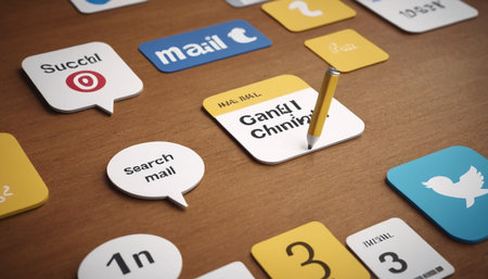 Communication concept on sticky note with social media icons. 3D rendering.の素材