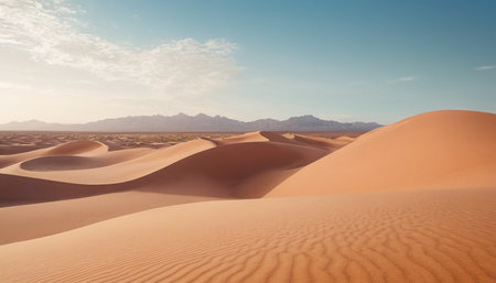 Sand dunes in the Sahara desert, Merzouga, Moroccoの素材