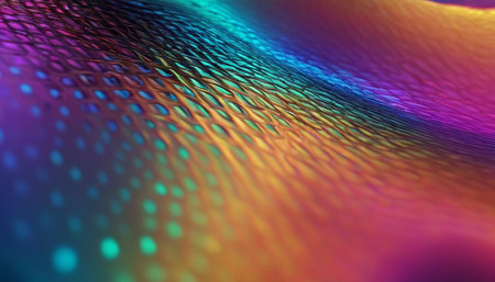 abstract colorful background with blurred defocused lights and bokehの素材