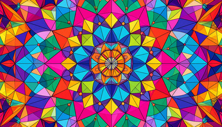 Colorful kaleidoscope background. Abstract kaleidoscope background.の素材