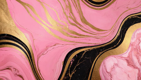 Marble abstract acrylic background. Marbling artwork texture. Agate ripple pattern. Gold powder.の素材