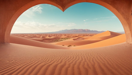 Valley in the Sahara desert, Merzouga, Moroccoの素材