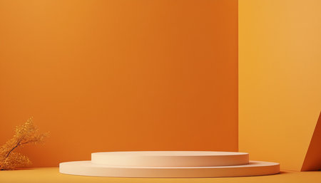 3d render of minimal geometric forms, podiums for your designの素材