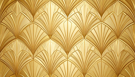 Vector illustration of golden ornament. Elegant seamless pattern for wallpapers and backgroundsの素材