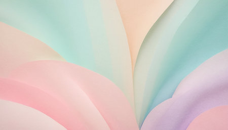 colorful paper background with curved lines and pastel colors - soft focusの素材