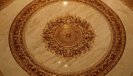 Detail of the ceiling of the Grand Mosque in Istanbul, Turkeyの素材