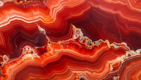 Red agate mineral texture as nice natural background with space for text or imageの素材