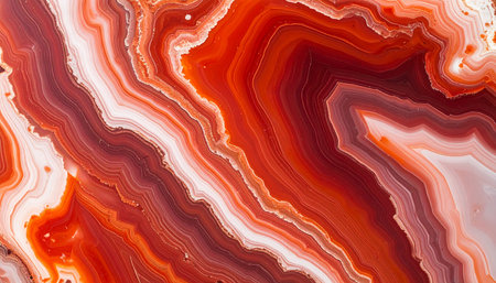 abstract background with a pattern of red and white agate.の素材