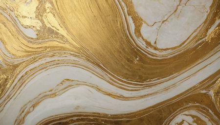 Marble abstract acrylic background. Marbling artwork texture. Agate ripple pattern. Gold powder.の素材