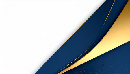 golden and blue background with copy space for text. 3d illustrationの素材