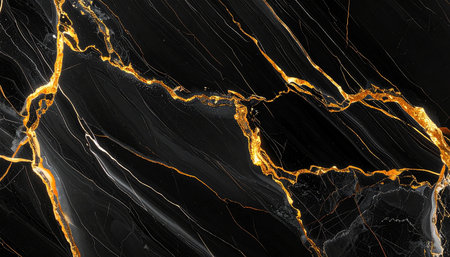 Black and gold marble texture background pattern with high resolution for interior or exterior design.の素材
