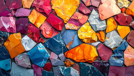 Colorful mosaic tiles wall background. Colorful mosaic tile wall background.の素材