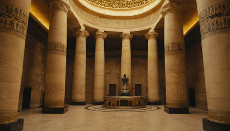 Interior of Pantheon in Paris, France. Pantheon is one of the largest religious buildings in the world.の素材