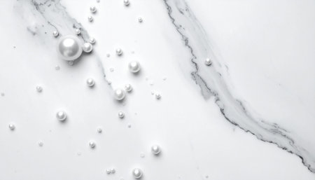 White marble texture with pearls, natural pattern for background and design.の素材