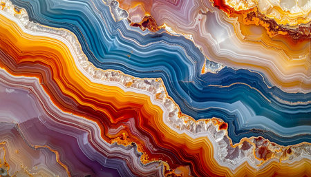 colorful agate mineral texture as nice natural background with copy spaceの素材