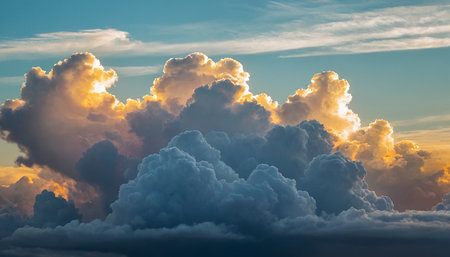 colorful dramatic sky with cloud at sunset.Sky with clouds at sunset.の素材
