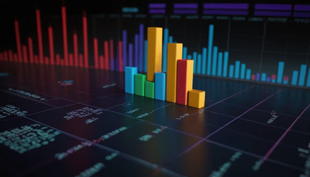 financial graph on the stock market,business concept. 3d renderingの素材