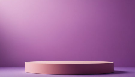 Abstract minimal scene with purple podium. Mock up, 3D Renderingの素材