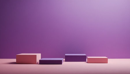 Minimalist abstract background, primitive geometrical figures, pastel colors, 3D renderの素材