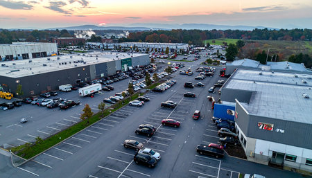 Aerial view of Brooklyn, New York. Brooklyn is the most populous city in the United States.の素材