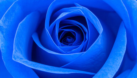 close up of blue rose petals with shallow depth of field.の素材
