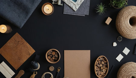 Christmas dinner table with red chairs and Christmas tree in a luxurious restaurantの素材