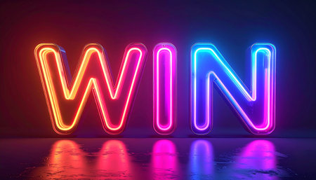 Glowing neon alphabet on a dark background. 3d rendering.の素材