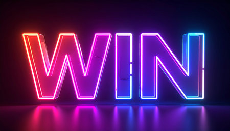 Neon light letter W. 3D rendering. Neon sign.の素材