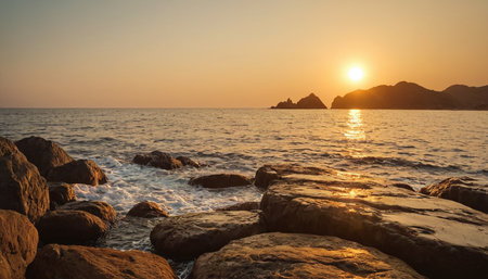 Sunset over the sea, Koh Samui island, Thailand.の素材
