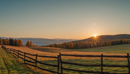 Sunset in the Carpathian mountains. Ukraine, Europe.の素材
