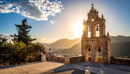 Panoramic view of the old town of Cefalu, Sicily, Italyの素材