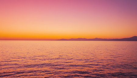 Beautiful sunset on the sea. Nature background. Toned.の素材