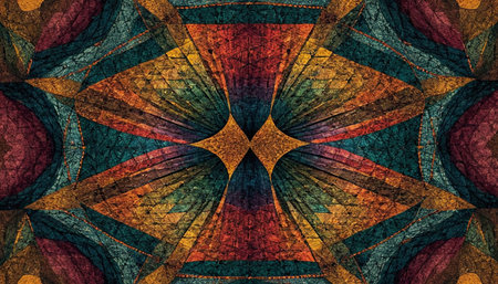 Kaleidoscope of color with beautiful ornamental - Thorough background summary - seamlessの素材