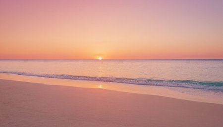 Beautiful sunset on the beach - Vintage Filter and Boost up color Processingの素材