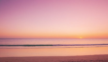 Beautiful Sunset on the beach - Vintage Filter and Boost up color Processingの素材