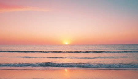 Beautiful sunset on the beach - Vintage filter and boost up color processingの素材