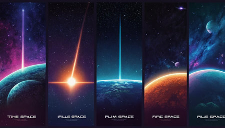 Set of space backgrounds with planets and stars. Elements of this image furnished by NASAの素材