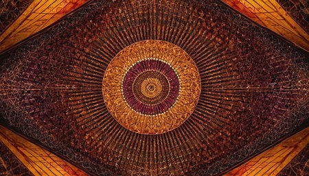 Mosaic of the ceiling of the mosque in Istanbul, Turkeyの素材