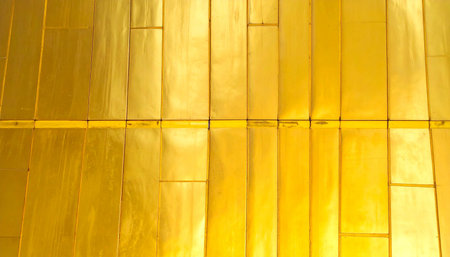 golden texture background in the temple, bangkok, thailandの素材