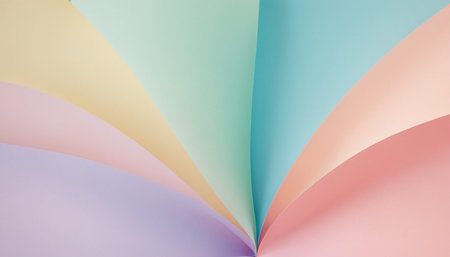 Paper background with pastel colors. Colorful origami background.の素材