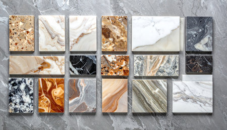 Marble tiles patterned texture background. Interiors marble stone wall designの素材