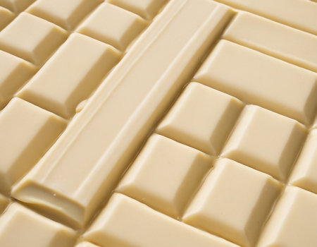 close up of a white chocolate bar as a background, square formatの素材