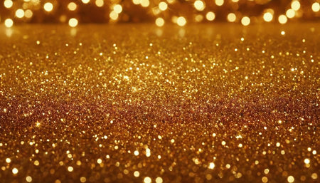 golden glitter texture Colorfull Blurred abstract background for birthday, anniversary, new year eve or Christmas.の素材