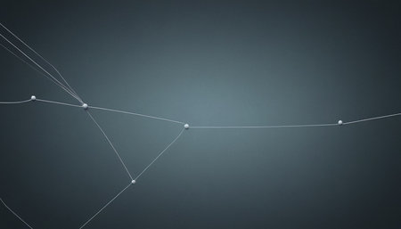 Network connection lines on dark background. Network concept. 3D Renderingの素材