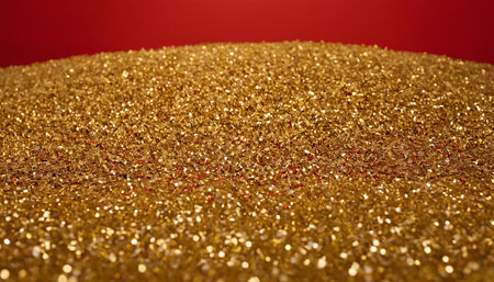 golden glitter texture christmas abstract background, defocused, shallow DOFの素材